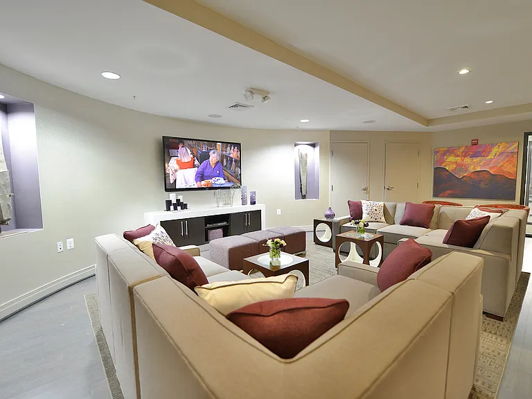 Resident lounge with plush seating