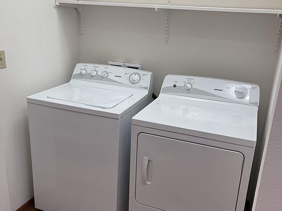 Full size washer and dryer in unit!