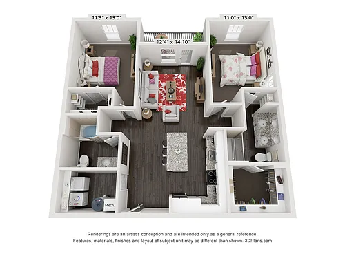 Floor plan B1C