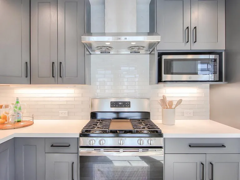 Gas stove and stainless steel appliances