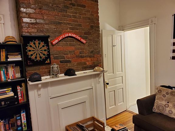 Living room looking towards bathroom