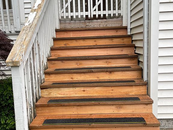 Front porch staircase.