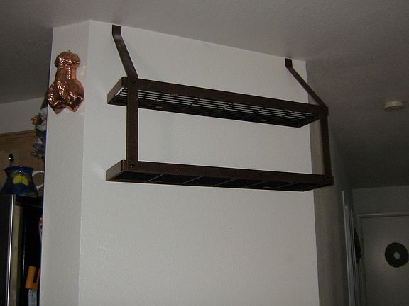 Copper pot rack