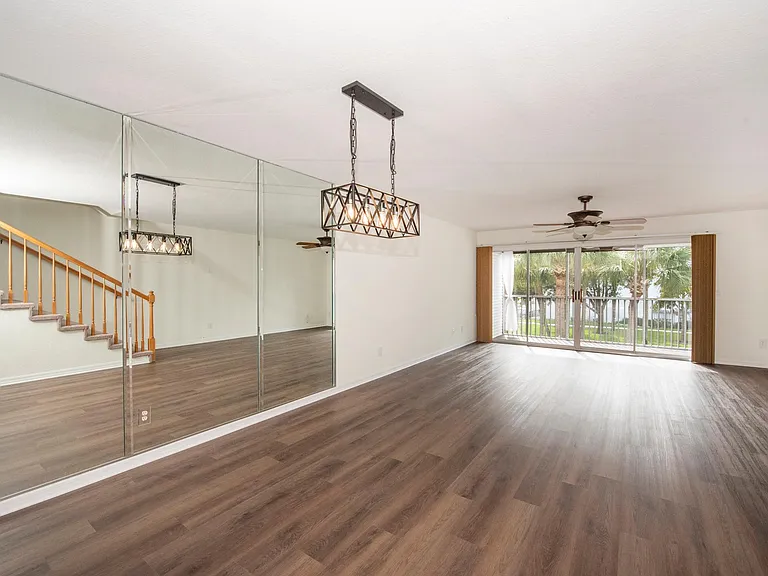 Living room and dining room