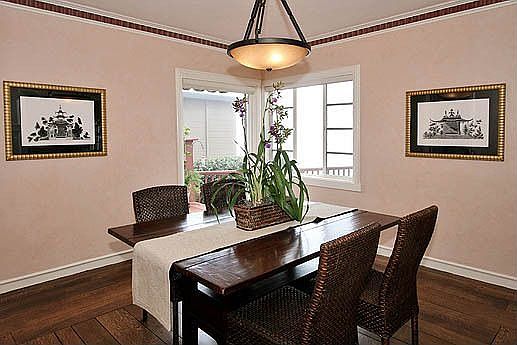 Lovely formal dining room with access to view deck 