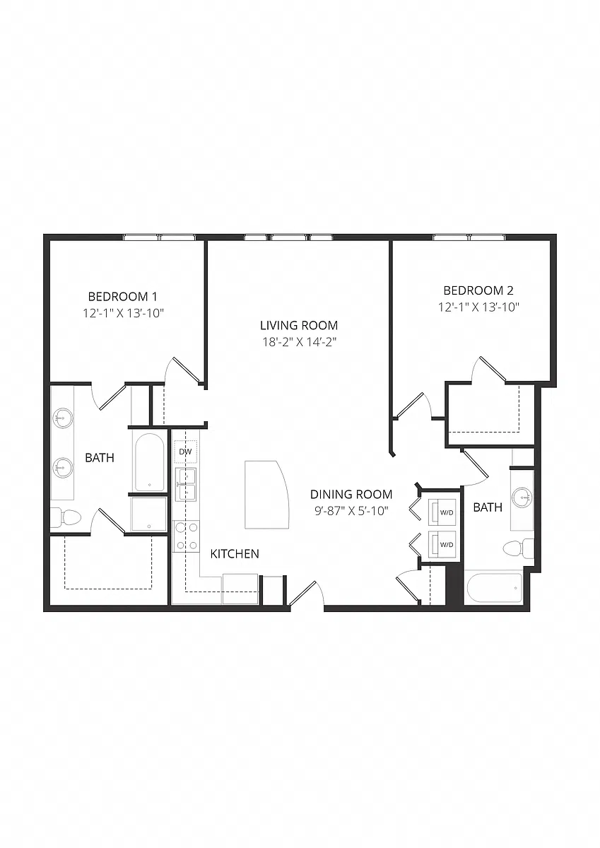 Floor plan Building F FB4