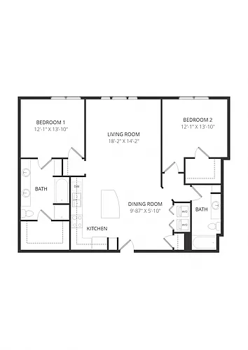 Floor plan Building F FB4