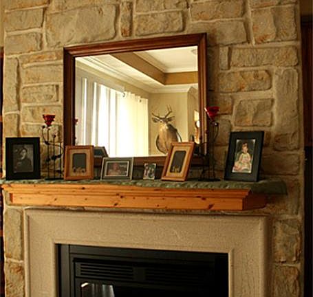   Charming Fireplace in family room