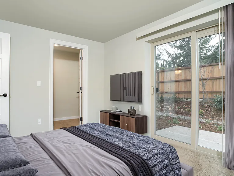 Experience relaxation in this elegantly styled bedroom with a view. Experience relaxation in this elegantly styled bedroom with a view.