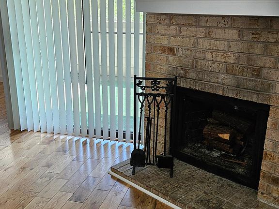 Looking out onto the patio.