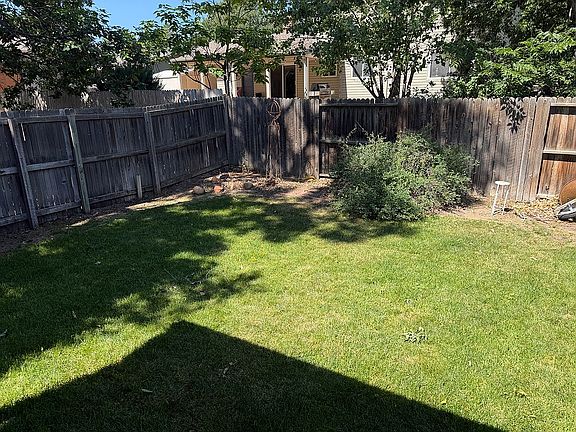 Backyard lawn from patio
