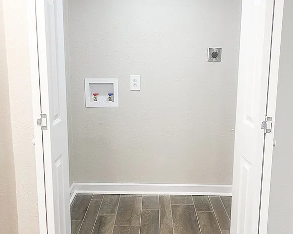 Full size washer and dryer connections in select floorplans