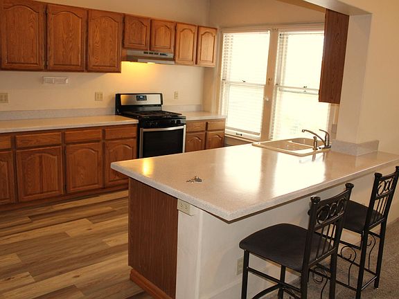 Breakfast bar and open concept kitchen