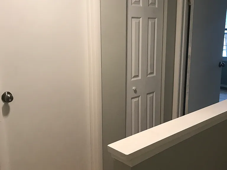 Upstairs landing with linen closet