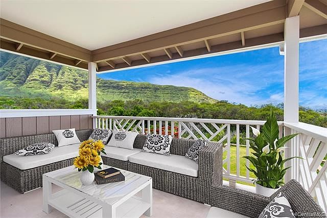 Virtually Staged - Lanai off Master Bedroom with amazing views