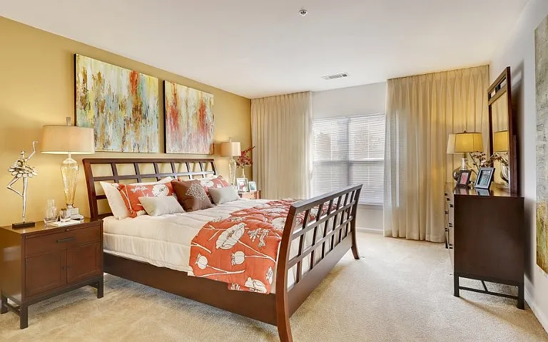 Bedroom in classic apartment home