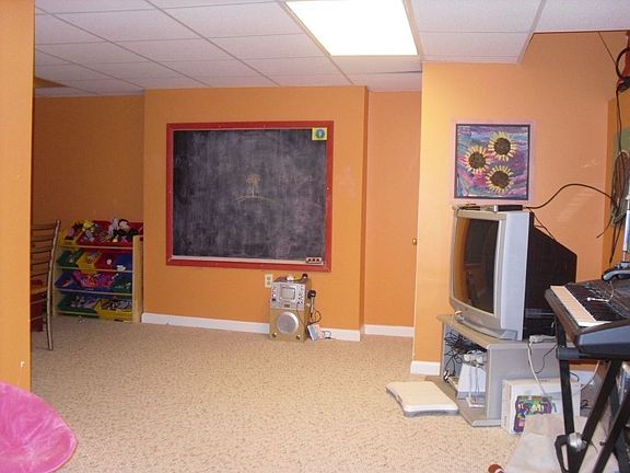 Finished partial basement