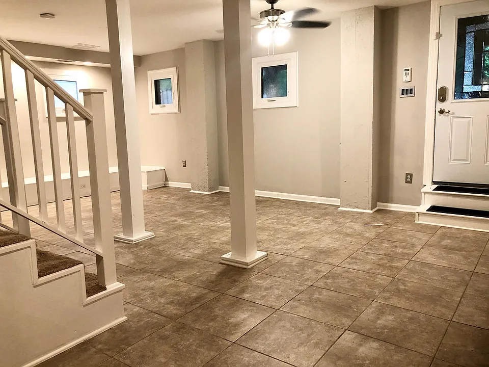 Open Concept Living Room with secure, private entrance.