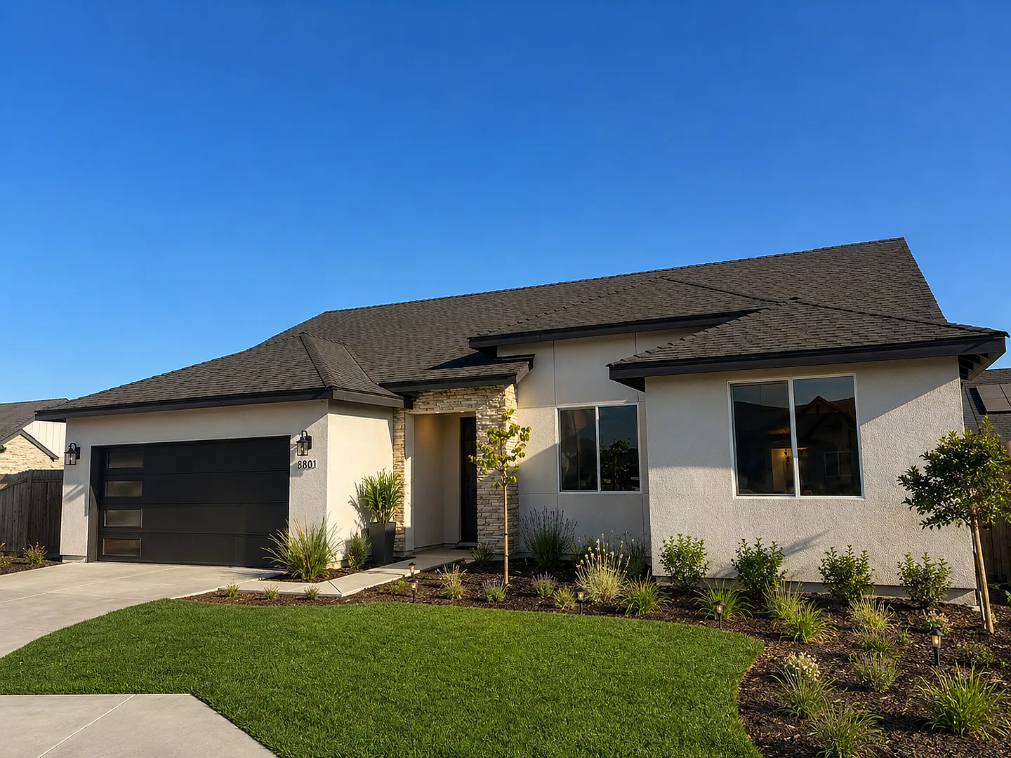 Newly Built 3-Bedroom Home with Attached 2-Car Garage, Solar Panels, Split-Wing Layout & Quartz C... — Photo 2