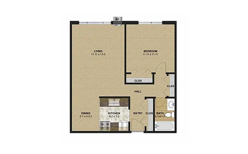 Floor plan One Bedroom