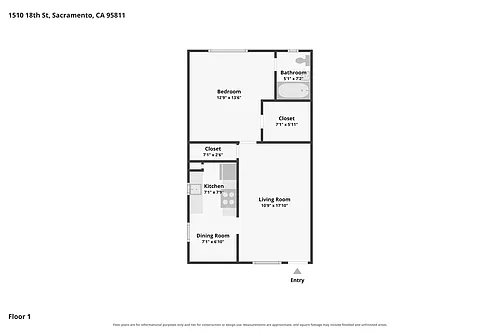 Floor plan One Bedroom - 8