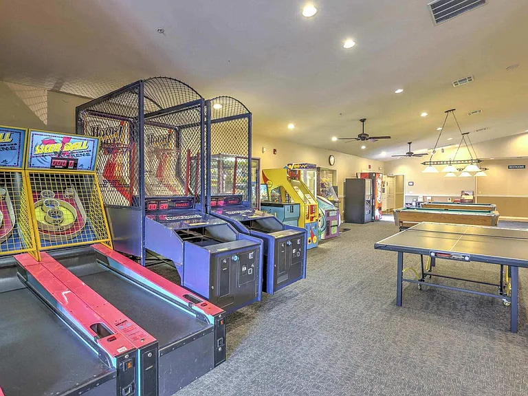 Game room arcade at activities center