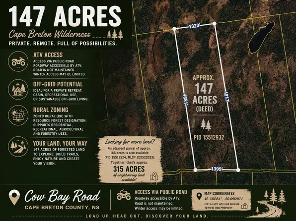 Cow Bay Rd, Grand Lake Road, NS B1P 5P8