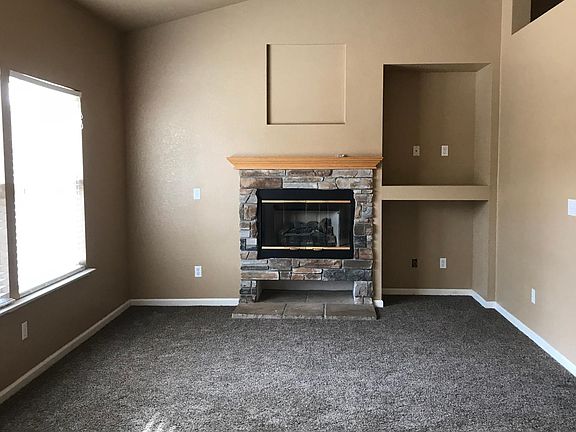 family room with fireplace