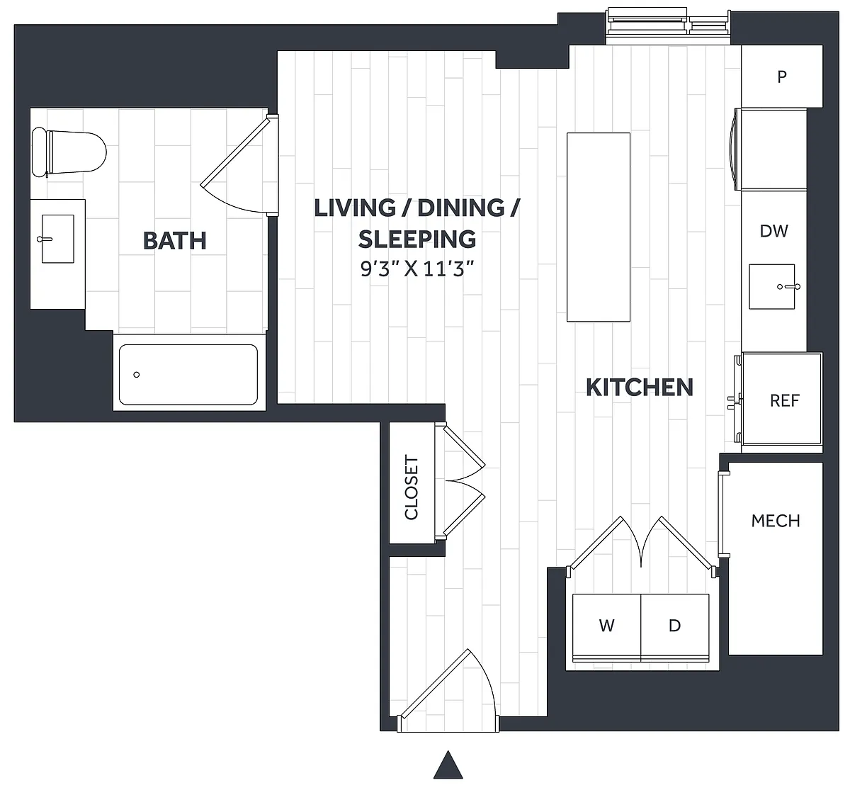 Floor plan Studio - Stratos - AA10