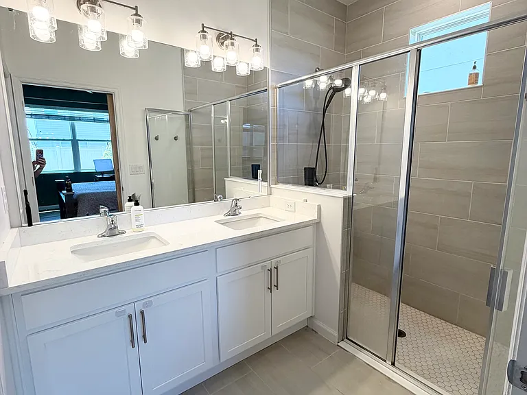Master Bathroom, walk in shower, fully tiled