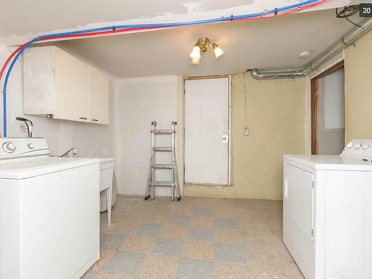 Accessible washer and dryer in the basement.