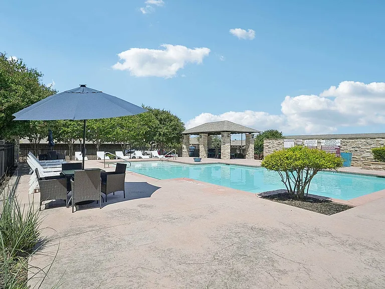Experience the comfort of our relaxing lounge pool, perfect for unwinding at Arroyo Seco Villas.