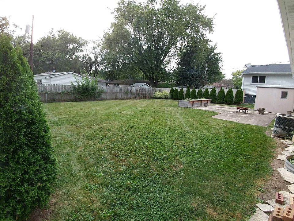 Looking into the back yard from left side of house