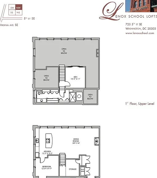 Floor plans for Unit 14