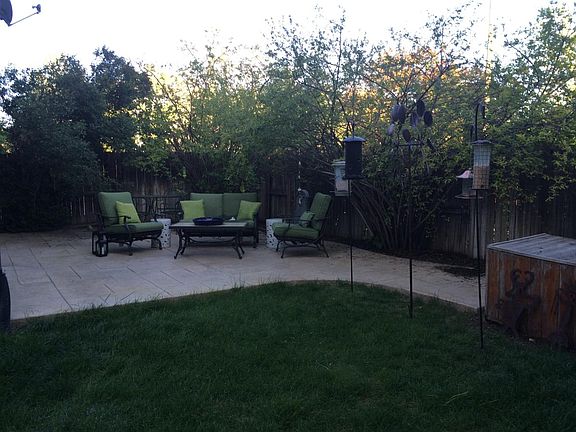 private patio, grill and fenced yard