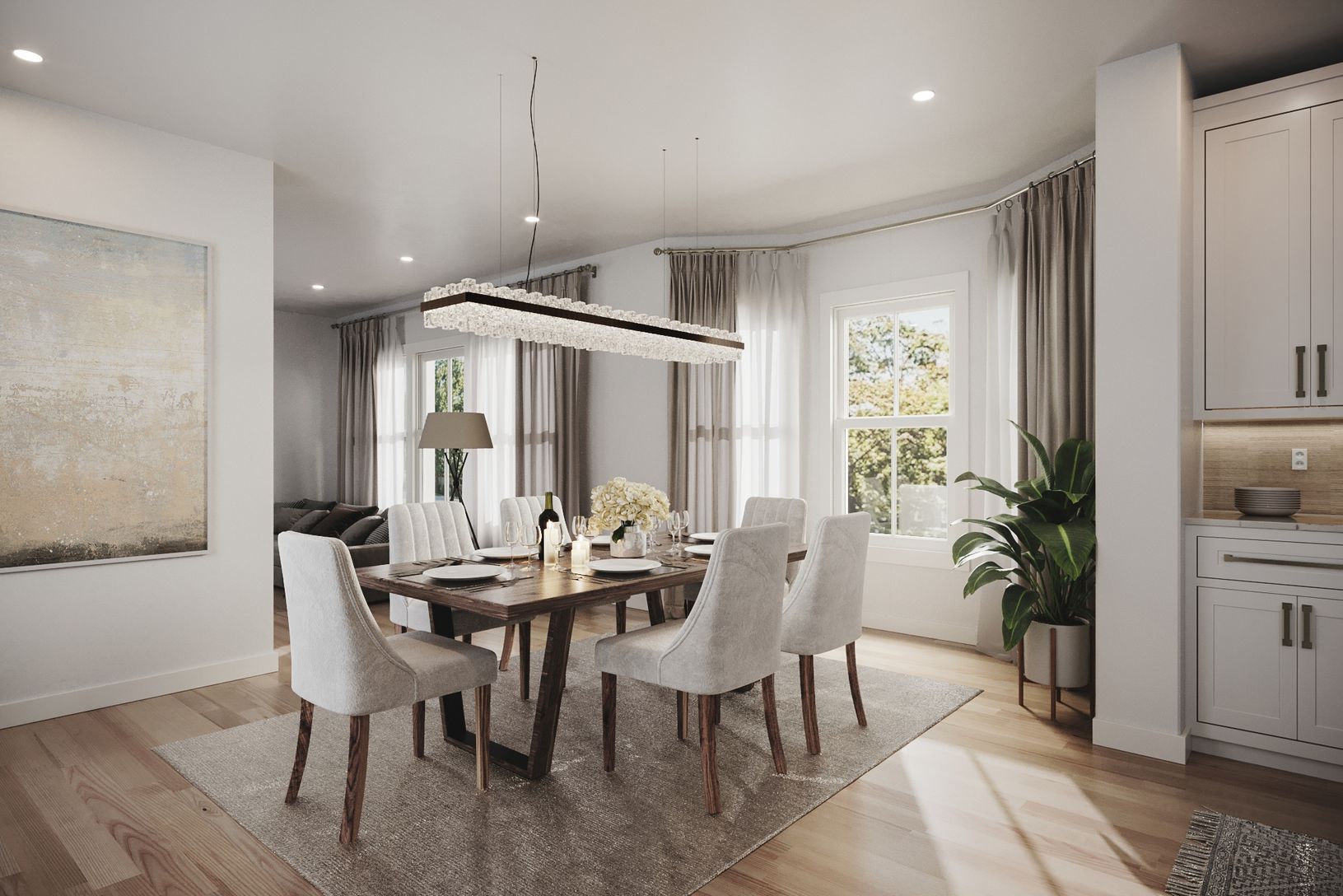  Virtually Staged Dining Area