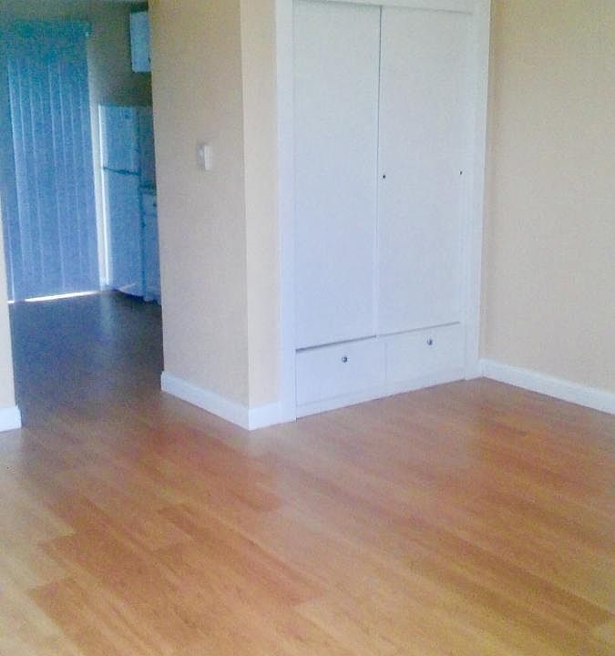 new floor plank, with sliding door at the back