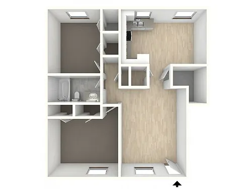 Floor plan Two Bedroom