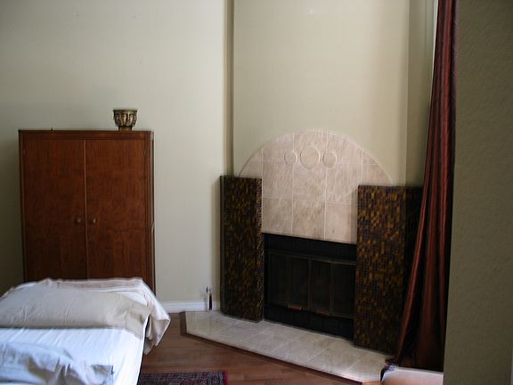 Titled Fireplace