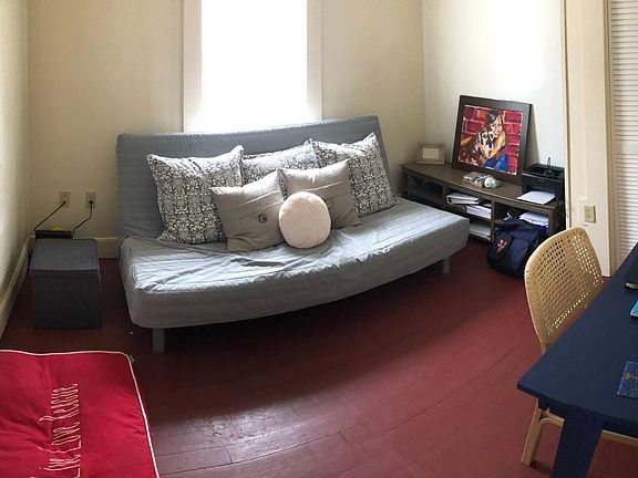 Front bedroom, to the left of door as you walk in. Tenant currently uses it as a study with a pull-out couch for guests.