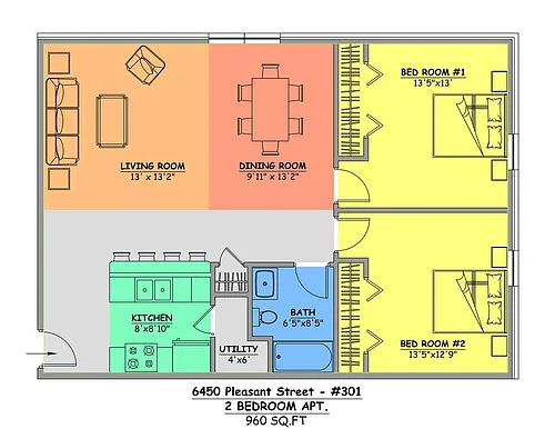 Floor plan 2 Bedroom