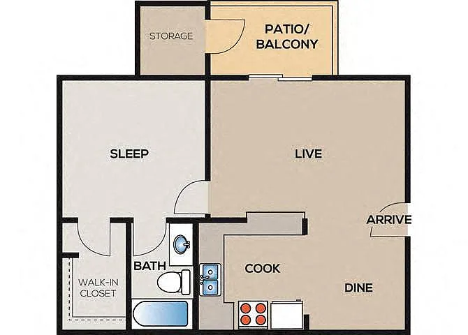 Floor plan A1 - Renovated