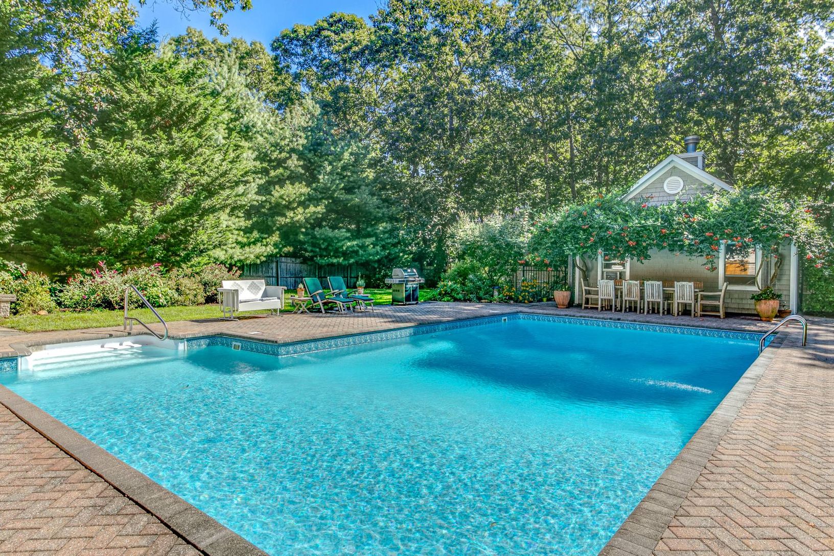  Pool, Patio Surround With Cabana and Covered Pergola