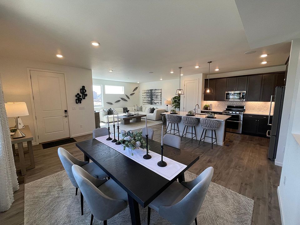 Dining, Kitchen & Living Room (staged model home - some different finishes but exactly same footprint)