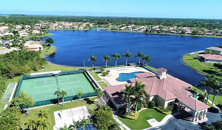Tennis courts, recreational area