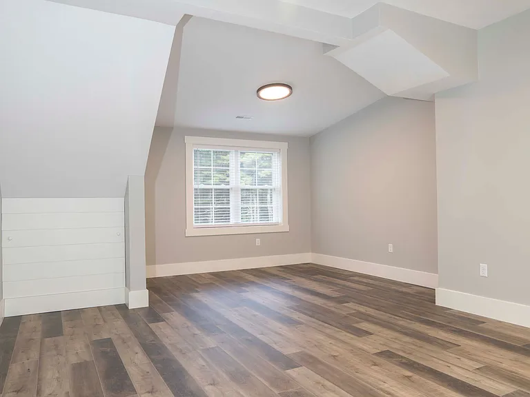 Living room with storage space.
