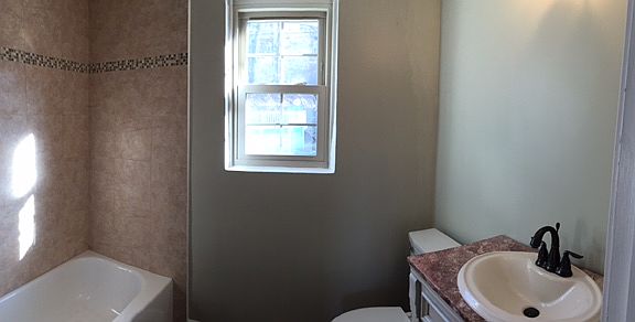 new tiled shower area