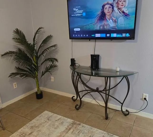 Your private large TV and Coffee Pot to use.
