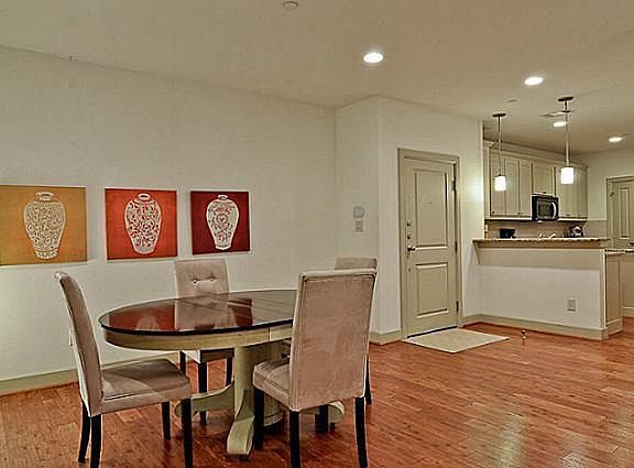 Dining area is spacious.