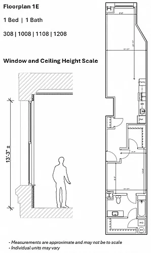 Floor plan 1BR 1E